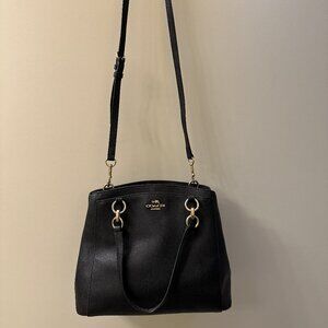 Coach Mini Christie Carryall handbag/purse in black leather